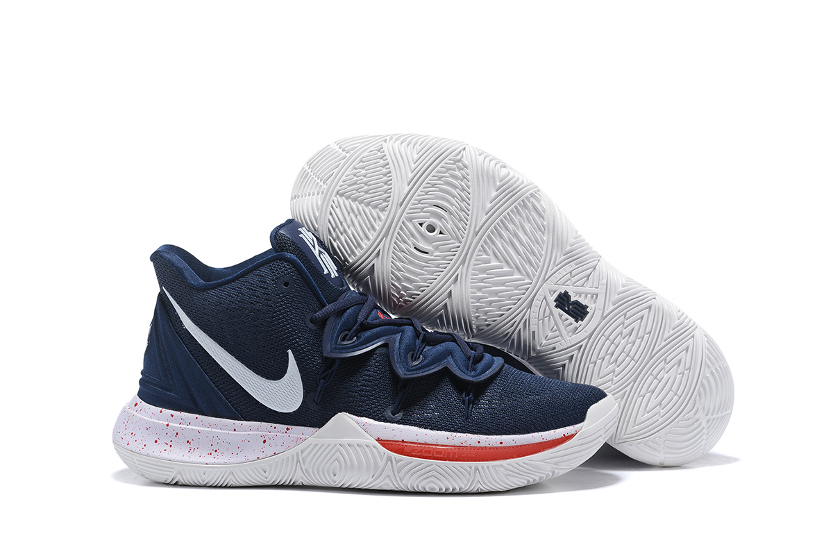 kyrie irving shoes red white and blue