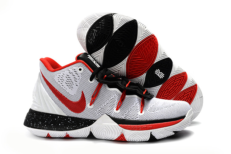 kyrie shoes red and white