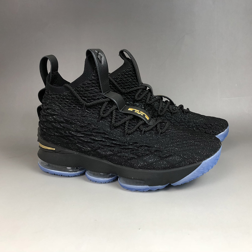 lebron 15 black and gold