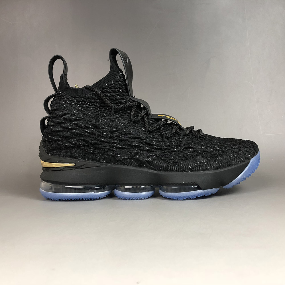 lebron 15 gray and gold