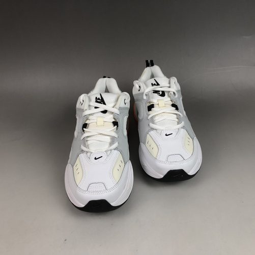 nike m2k tekno pure platinum volt orange