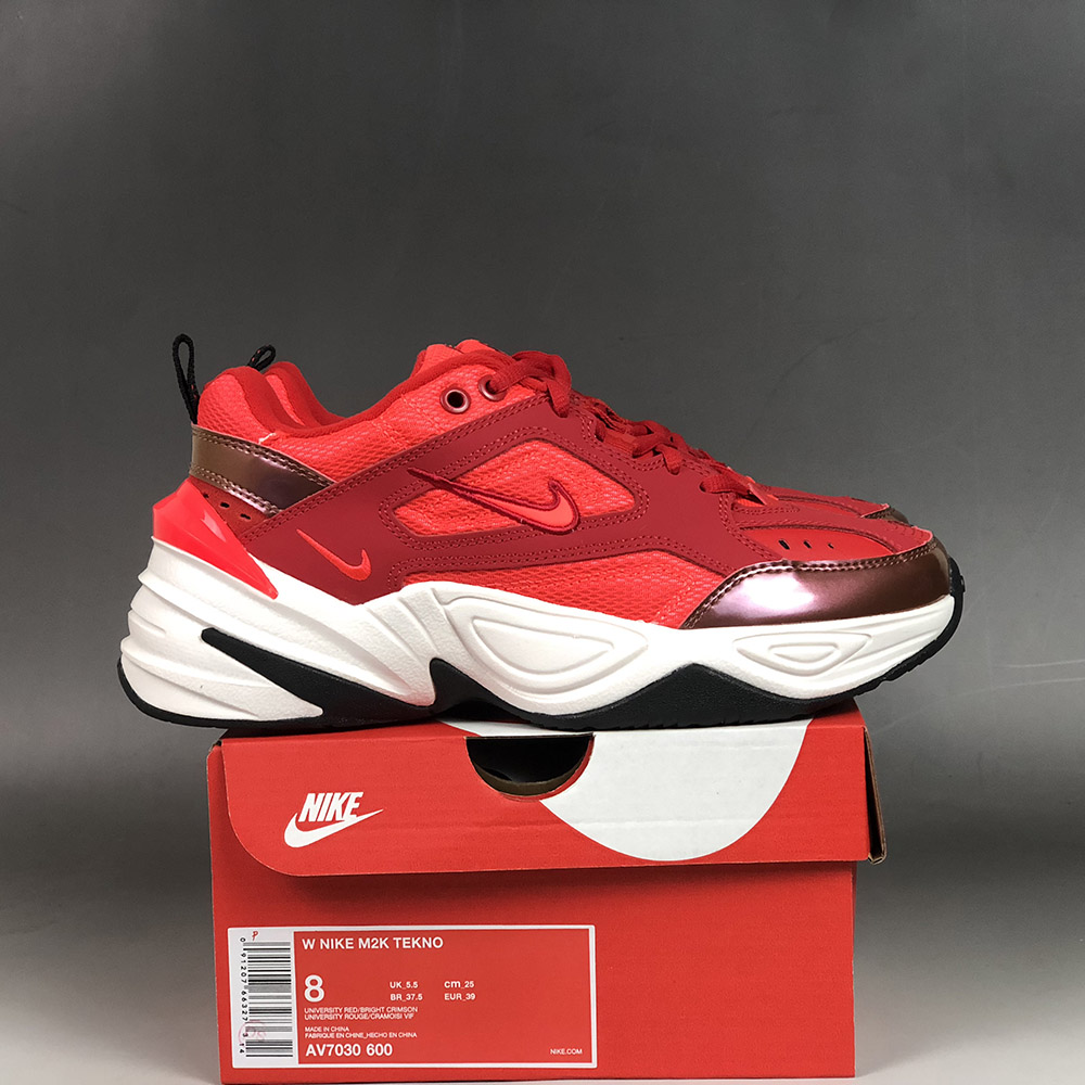 nike m2k tekno red suede