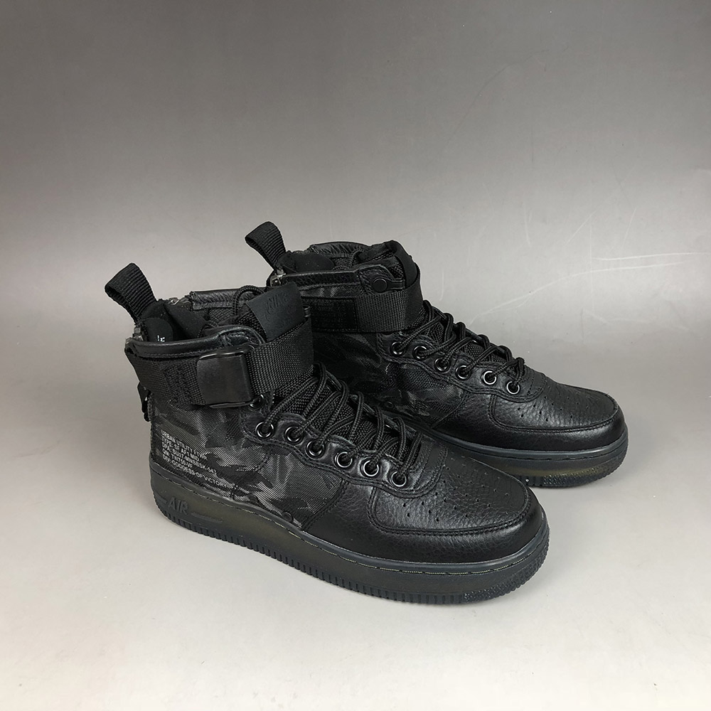 sf air force 1 mid black cargo khaki