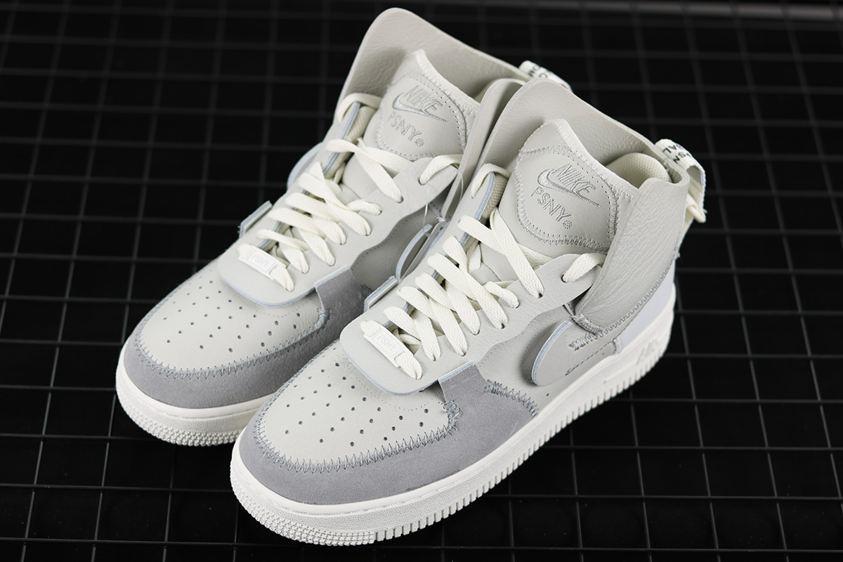 PSNY x Nike Air Force 1 High Matte Silver/Light Bone-Sail-White – The Sole Line