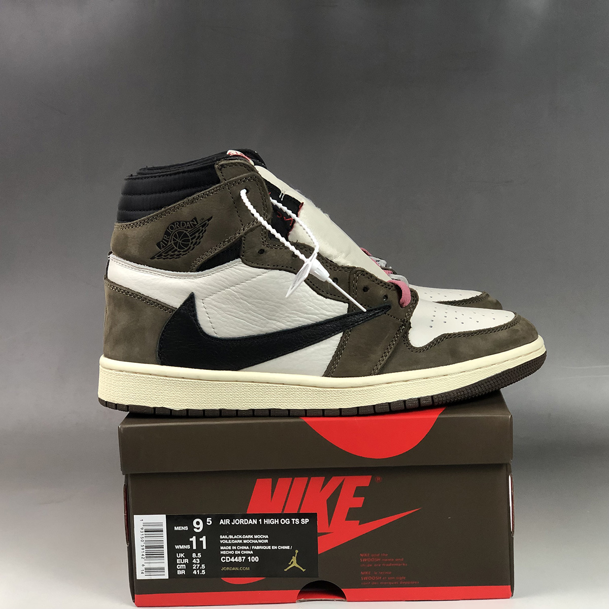 Travis Scott x Air Jordan 1 High OG TS SP Sail/Dark Mocha For Sale – The Sole Line