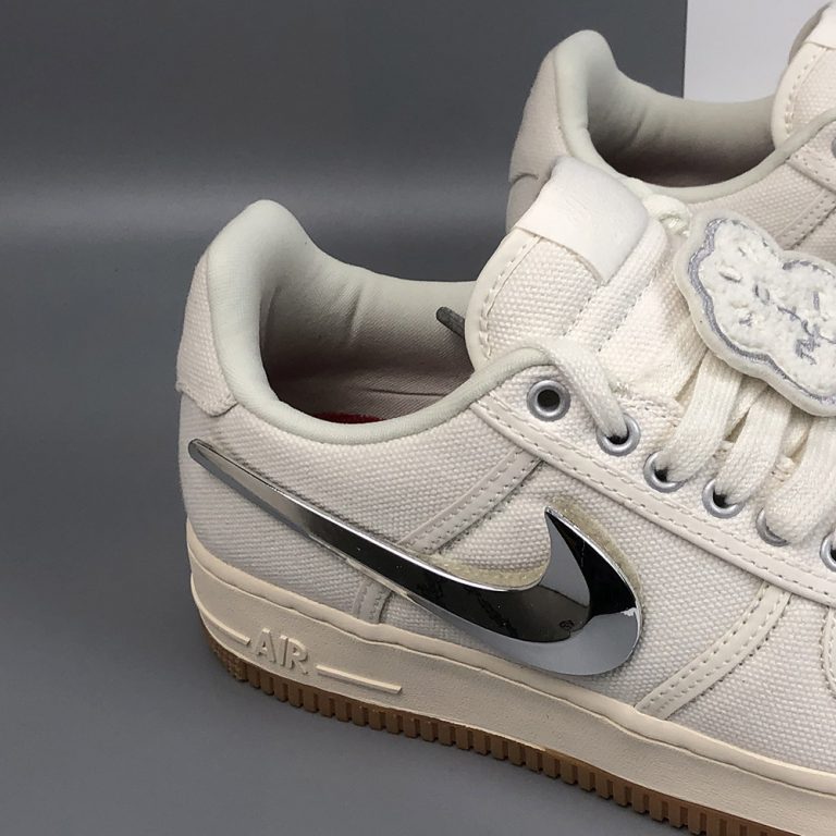 travis scott x nike air force 1 sail
