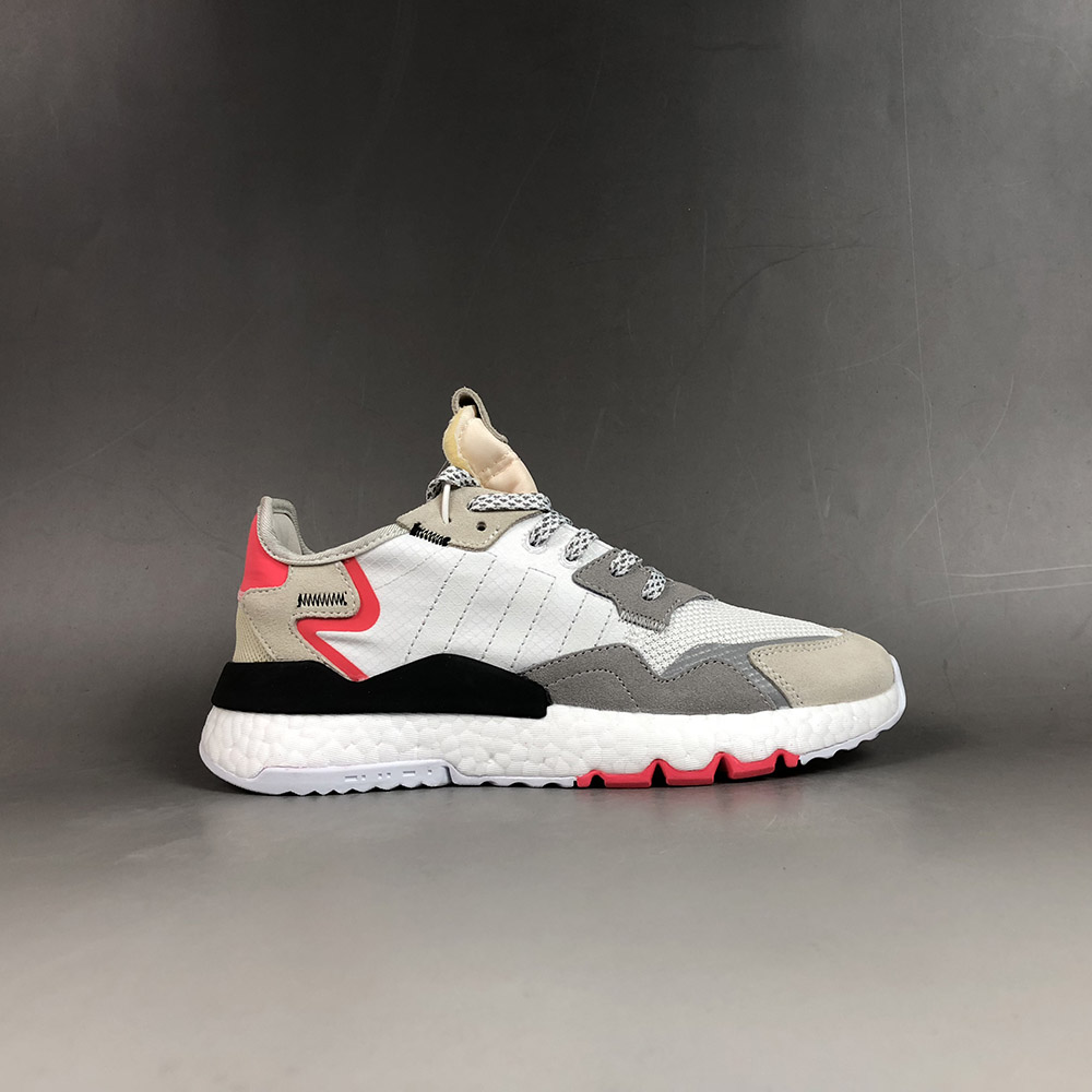 Marked operation Bloom adidas Nite Jogger 2019 White/Light Grey/Wolf Grey-Red-Black – The Sole Line