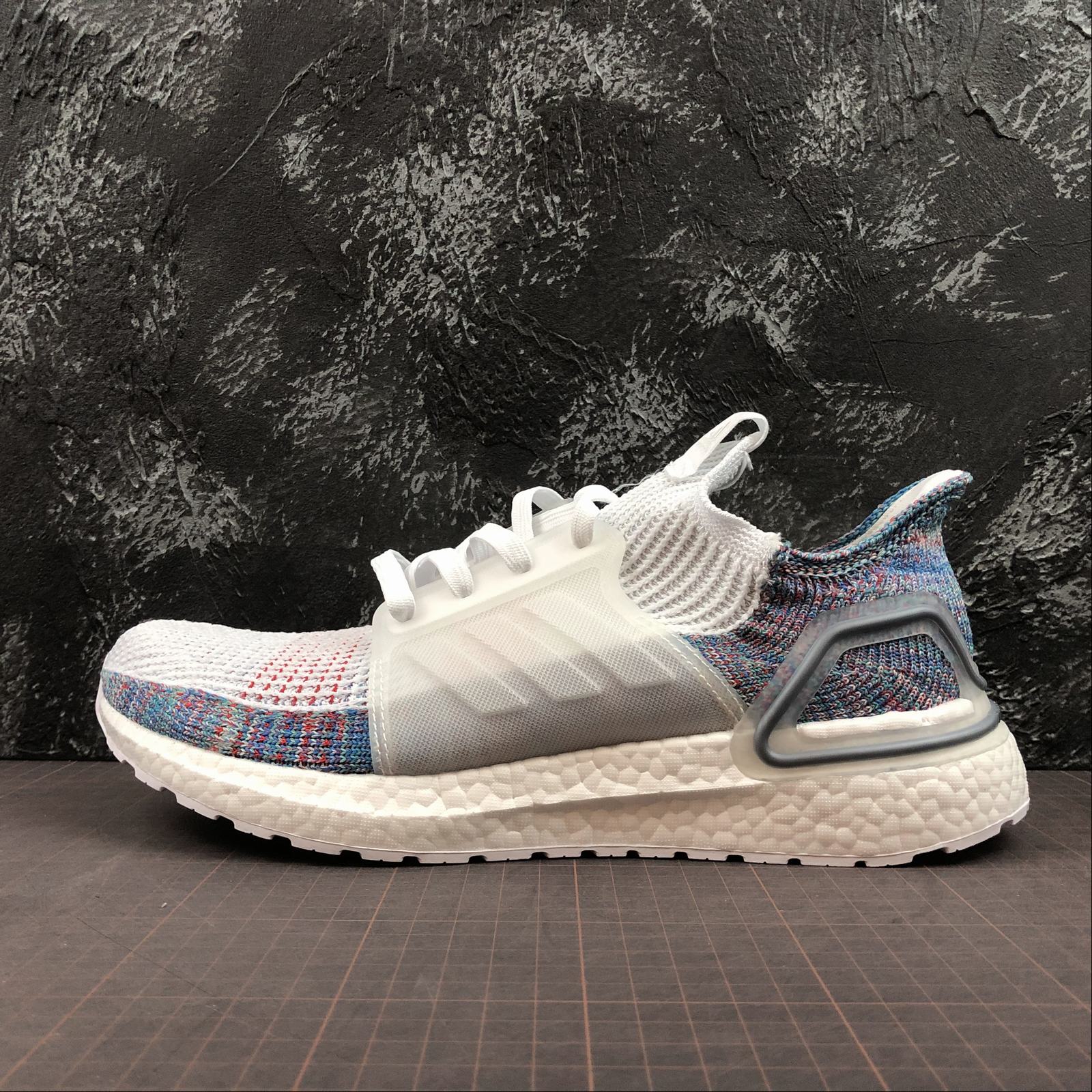 adidas ultra boost white and multicolor