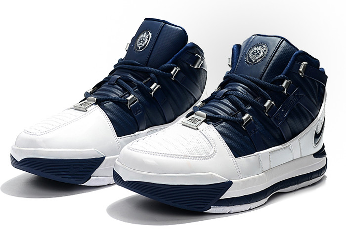 Nike LeBron 3 White/Midnight Navy 