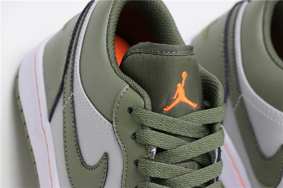 olive green jordan ones