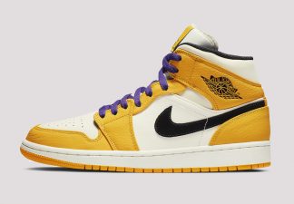 air jordan 1 high strap lakers