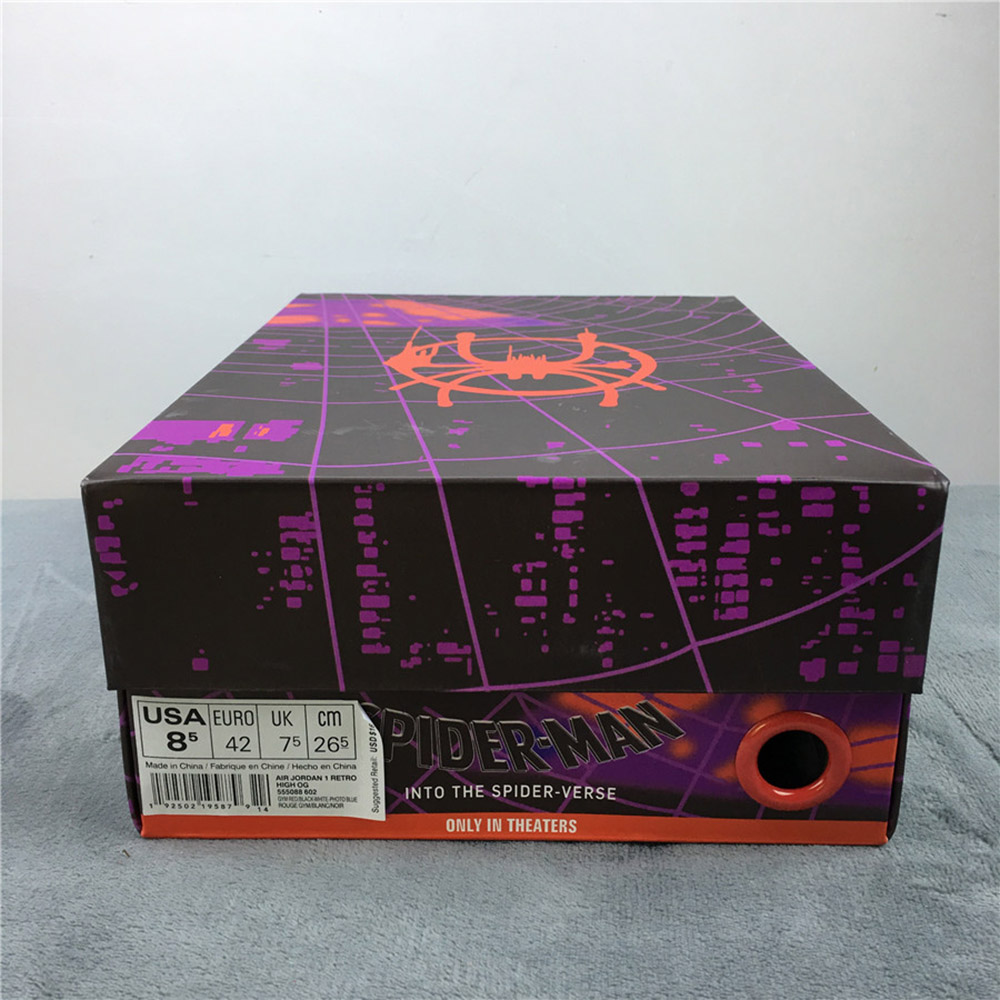 jordan 1 spider man special box