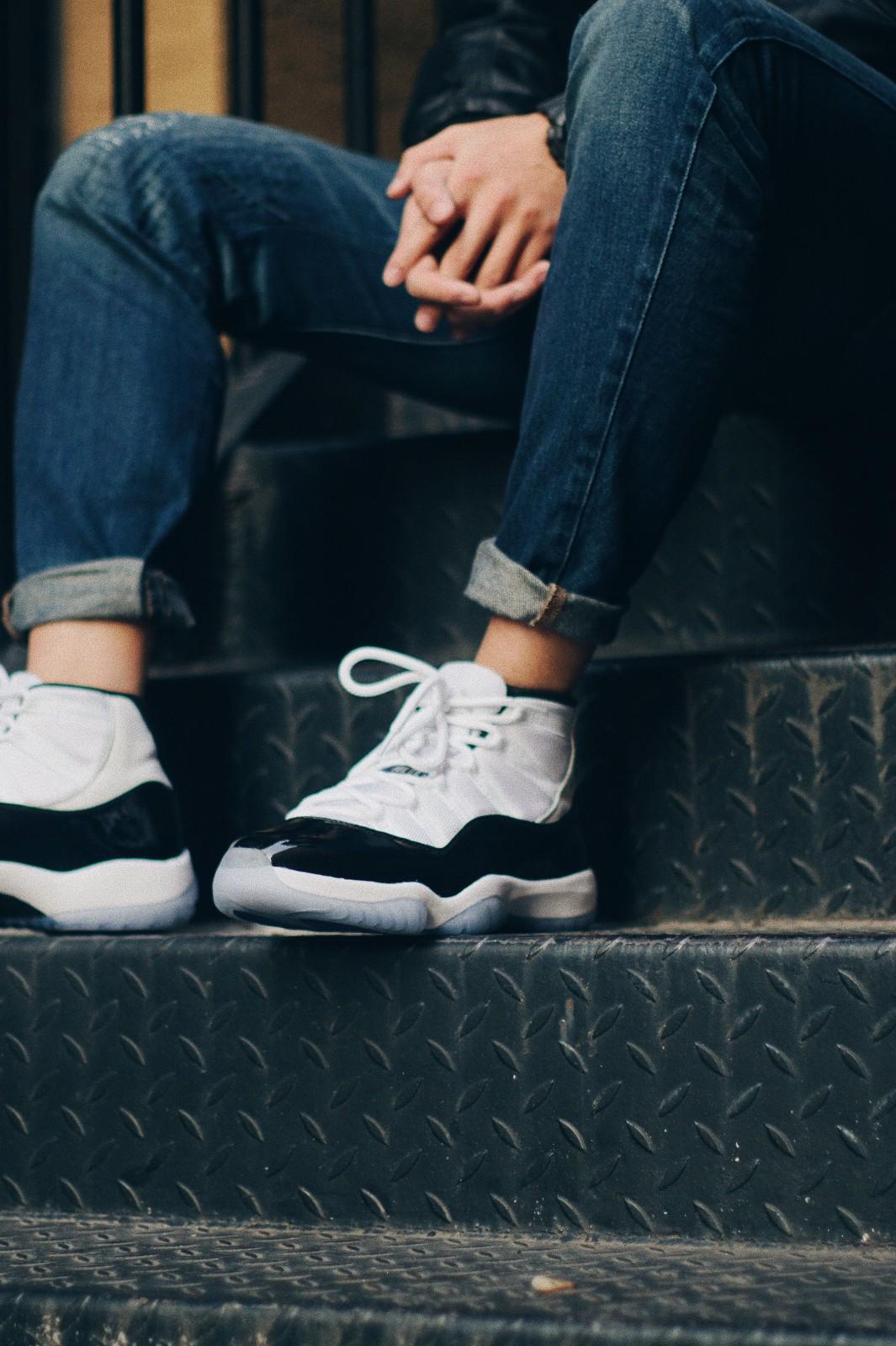 air jordan concord on feet