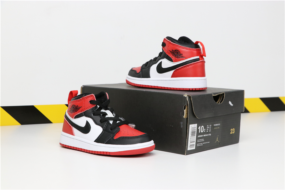 jordan 1 bred toe kids