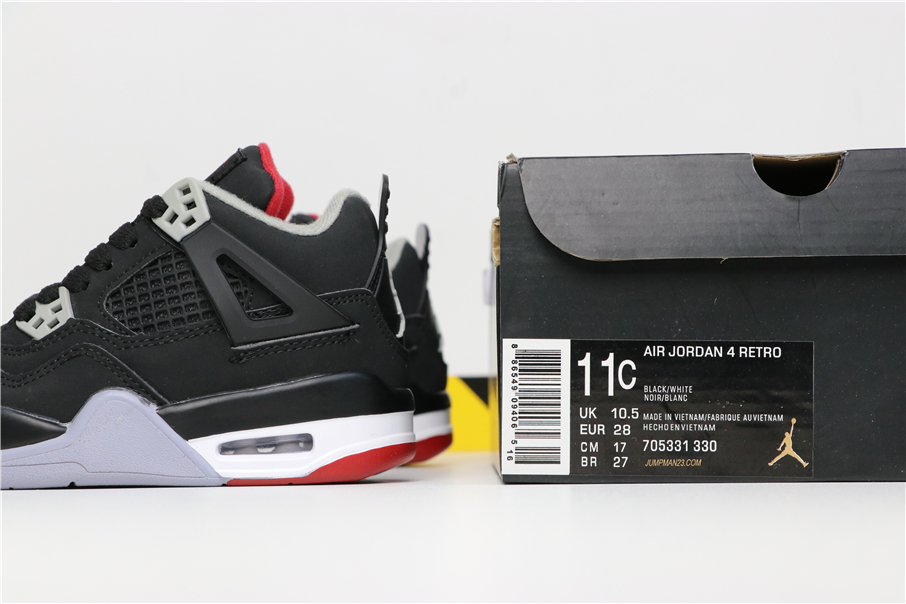 nike air jordan retro 4 bred 2019