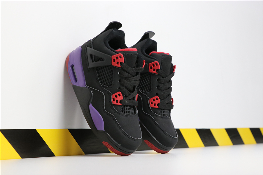 jordan 4 black red purple