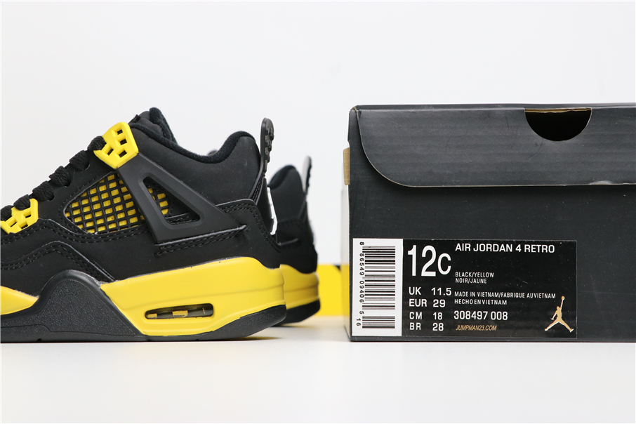 jordan 4s yellow black