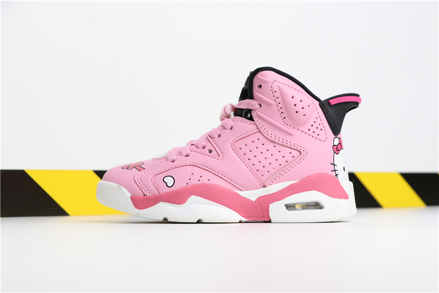 pink and white jordan 6