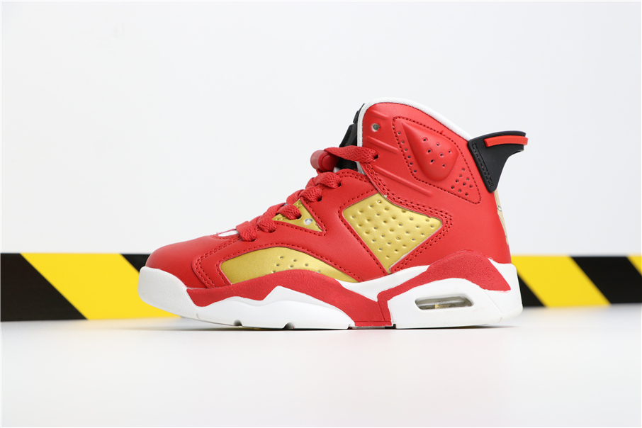 jordan white red and gold