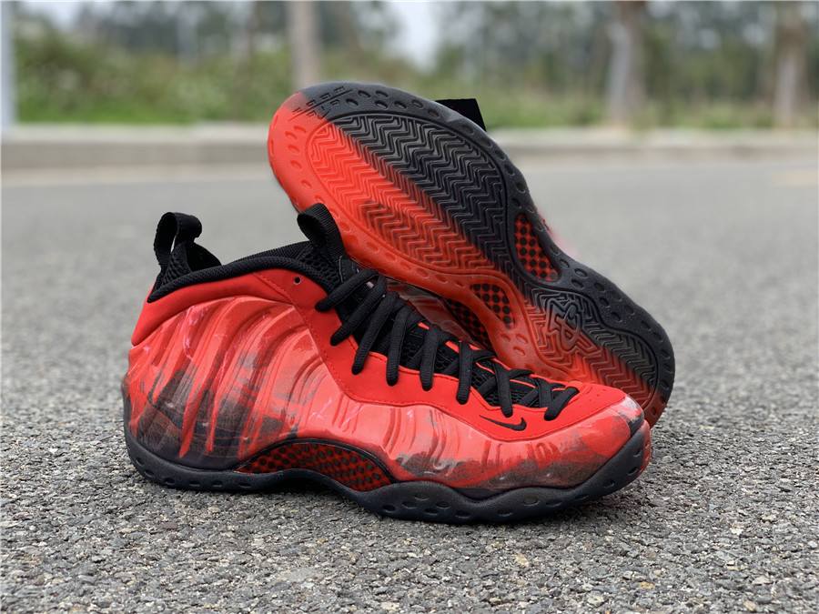 nike foamposite red and black