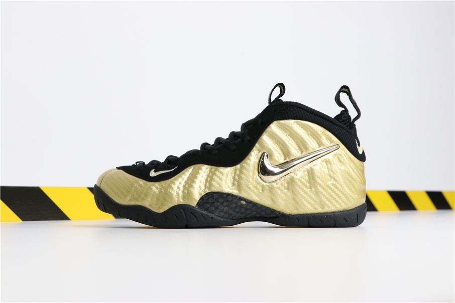 nike little posite pro metallic gold