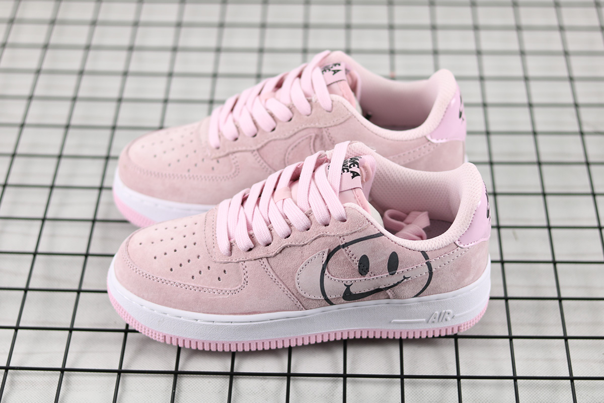 pink smiley air force 1