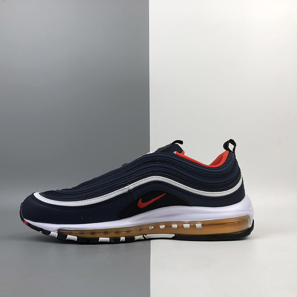 red white and navy blue air max 97