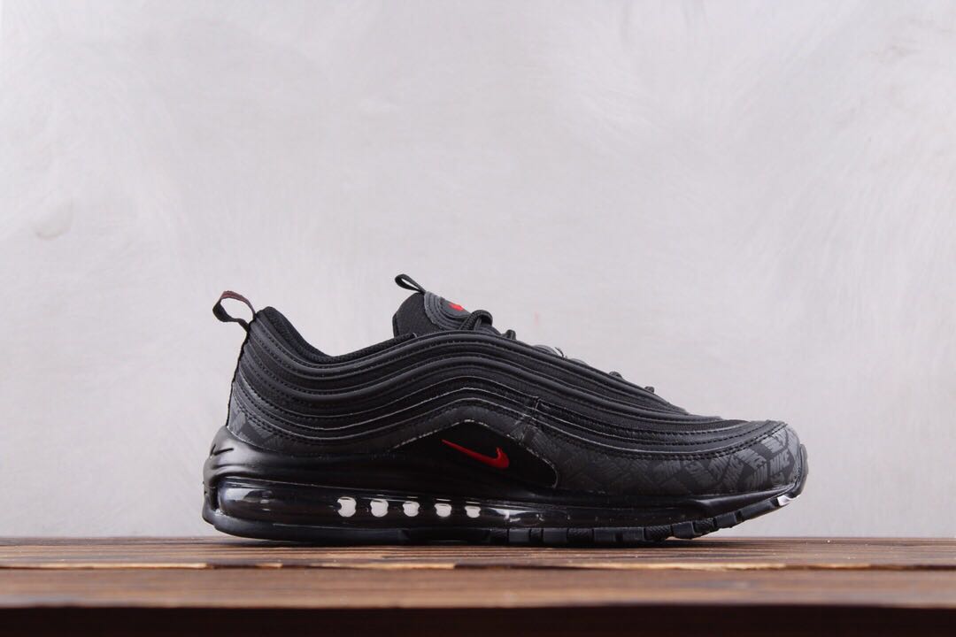 nike air max 97 reflective logo black