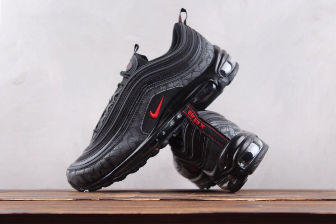 black and university red air max 97