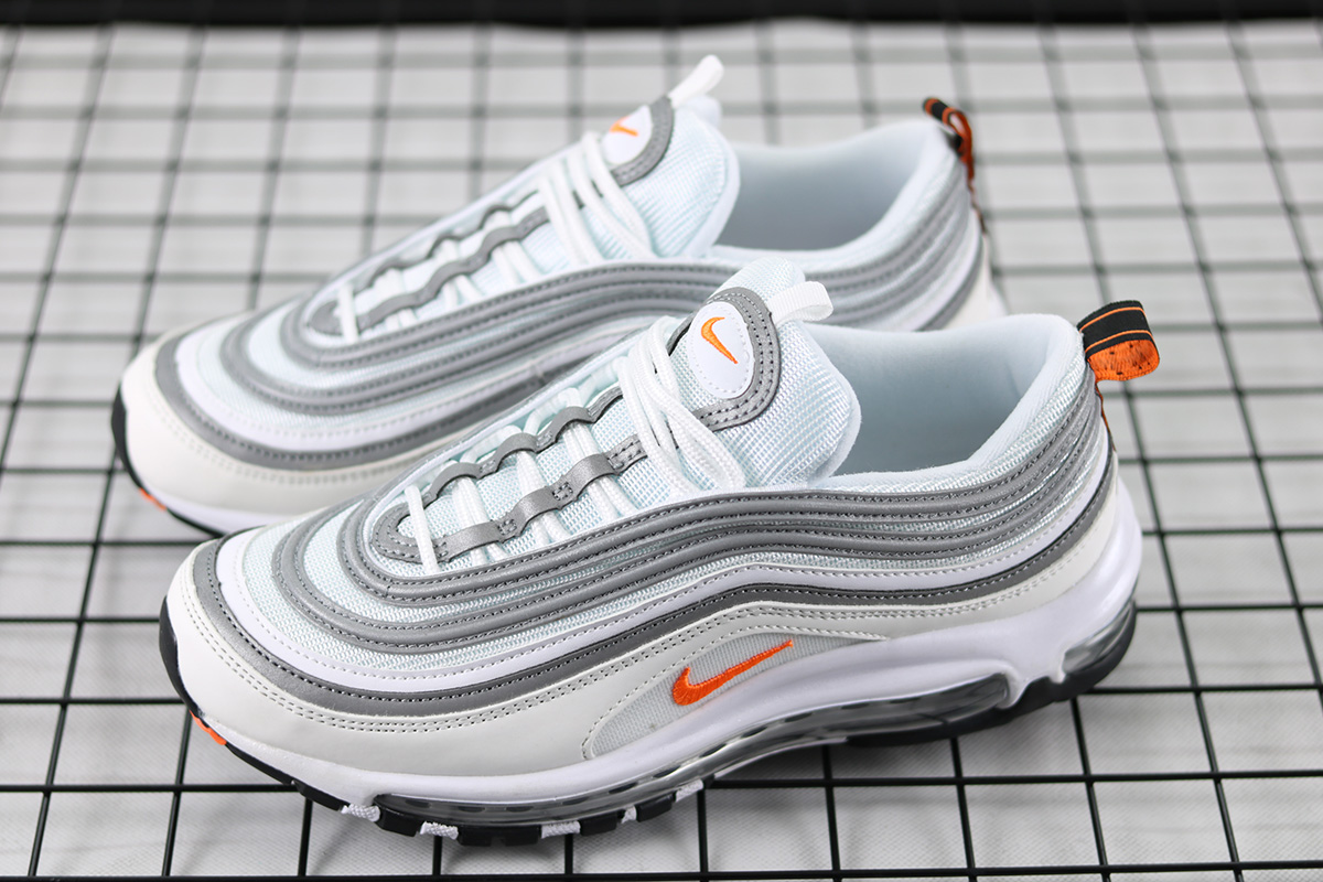 orange and silver air max 97