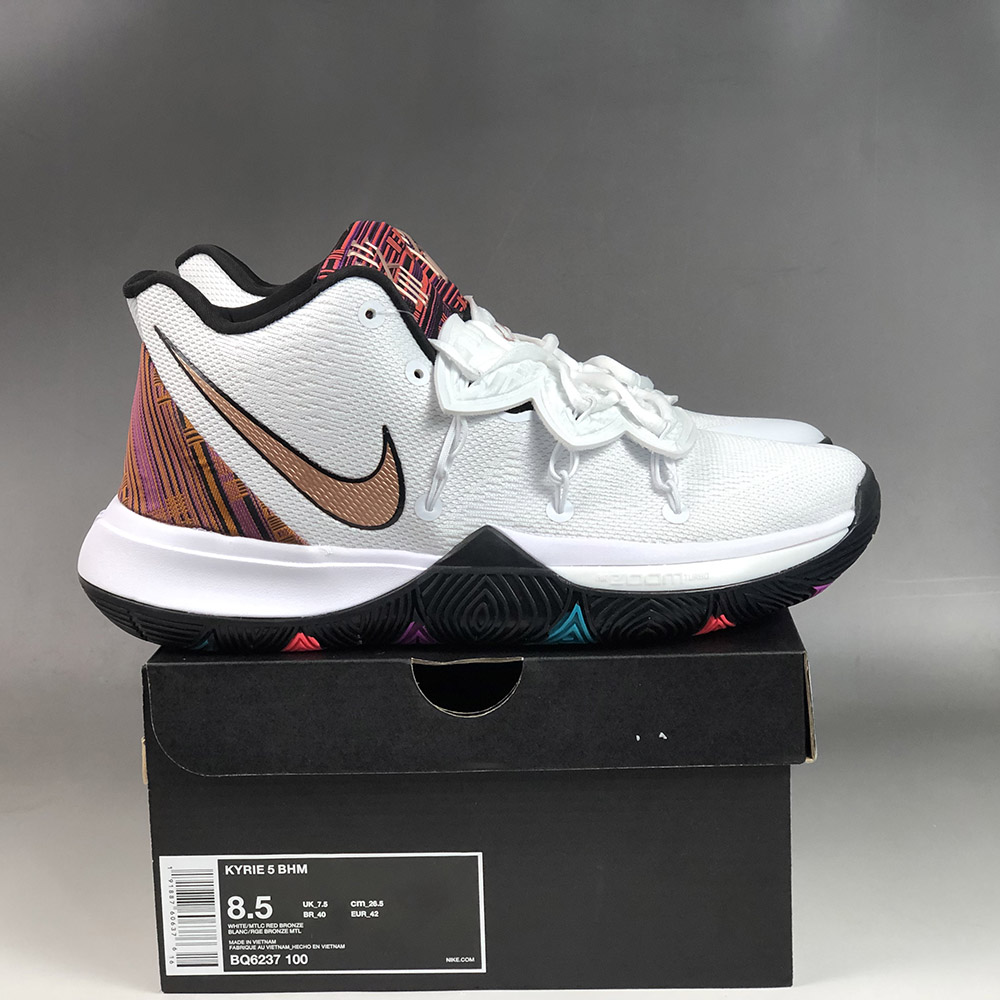 kyrie 5 white metallic red bronze