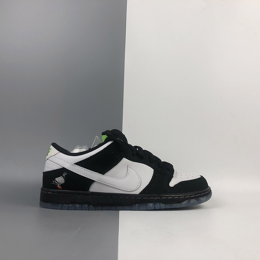 Nike SB Dunk Low “Panda Pigeon” Black 