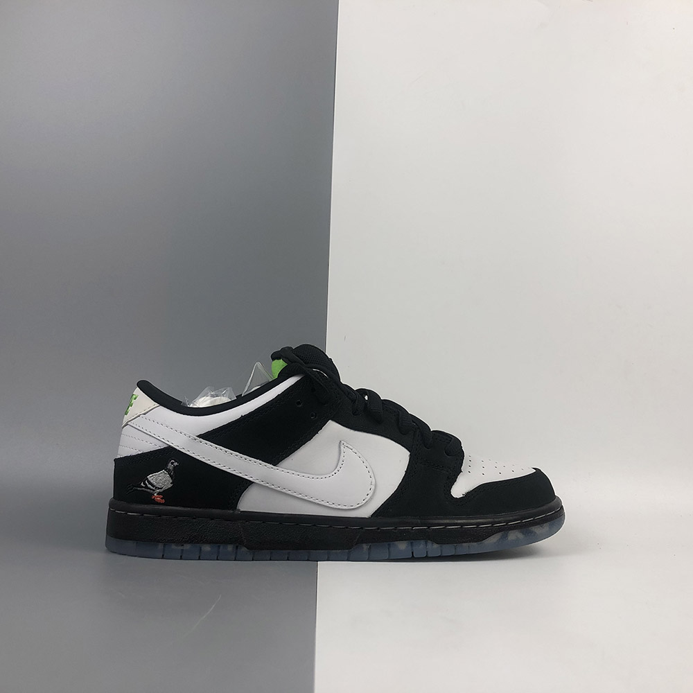 Nike SB Dunk Low “Panda Pigeon” Black/Green Gusto-White For Sale – The Sole Line