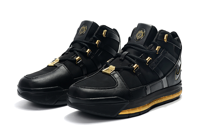 Nike LeBron 3 Black/Metallic Gold-Black 