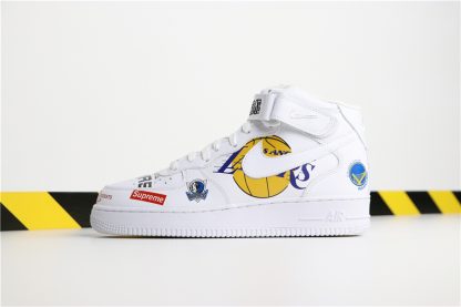 supreme air force 1 nba white