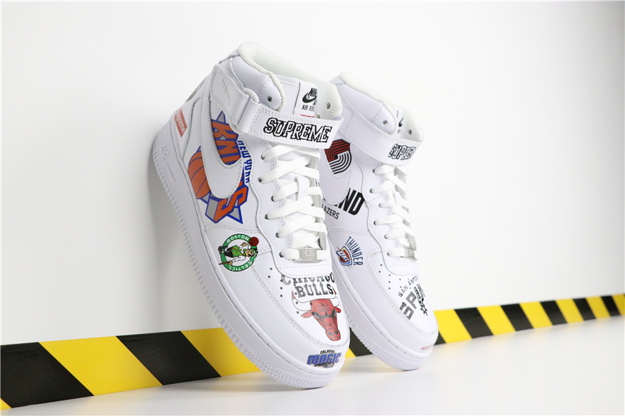 nike x supreme x nba air force 1 mid white