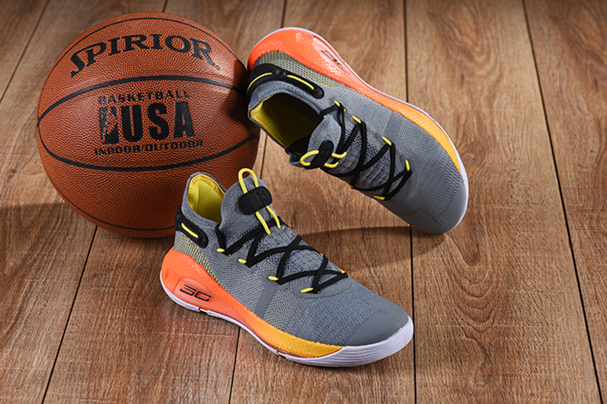 UA Curry 6 Cool Grey/Orange-Yellow For 