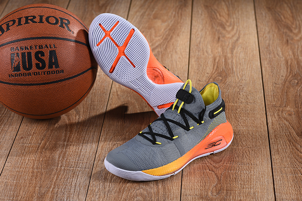 UA Curry 6 Cool Grey/Orange-Yellow For 