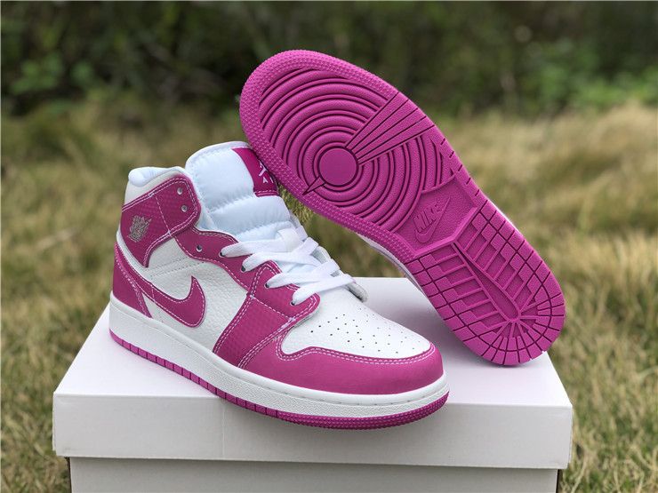 Air Jordan 1 Mid White Pink For Sale 