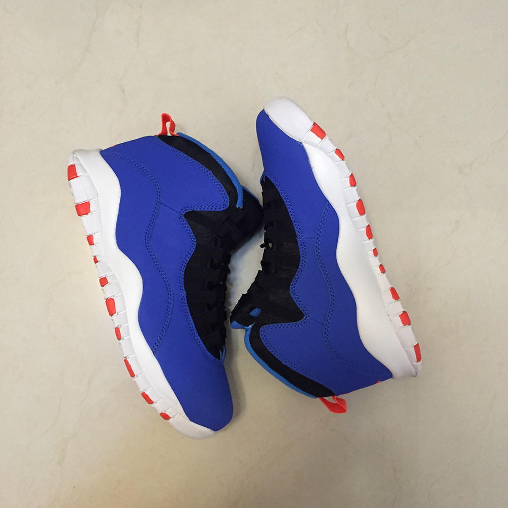 blue and orange jordan 10