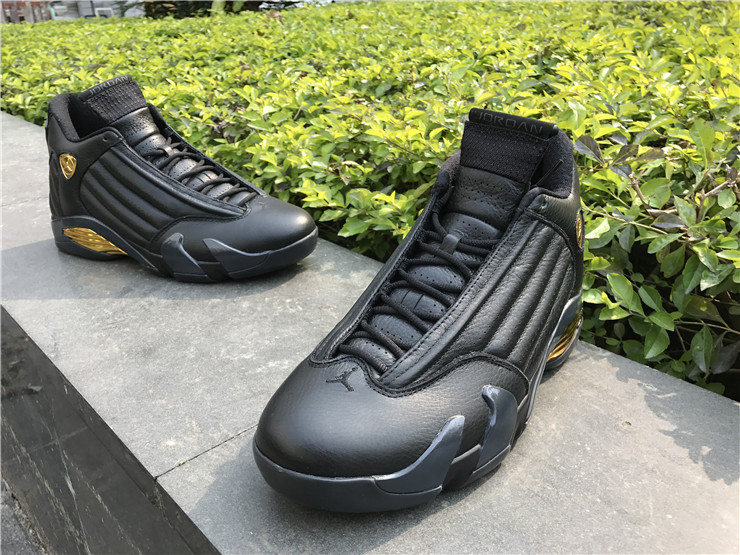 jordan 14s black and gold