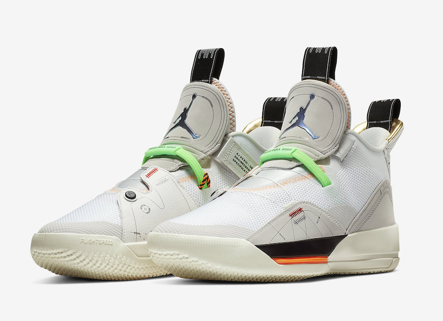 Air Jordan 33 Vast Grey/Cone-Sail-White 