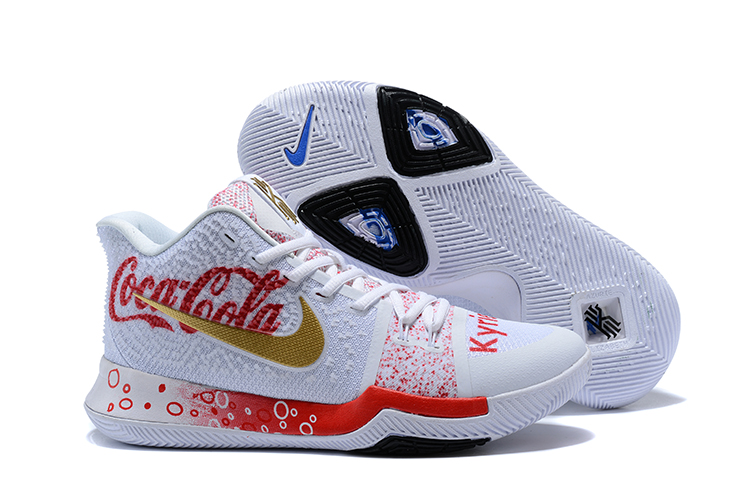 Custom Nike Kyrie 3 “Coca-Cola” White 