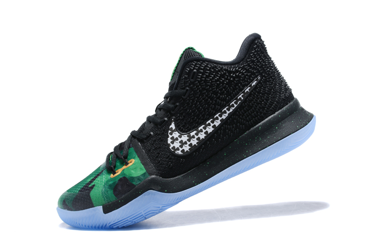 kyrie 3 black green