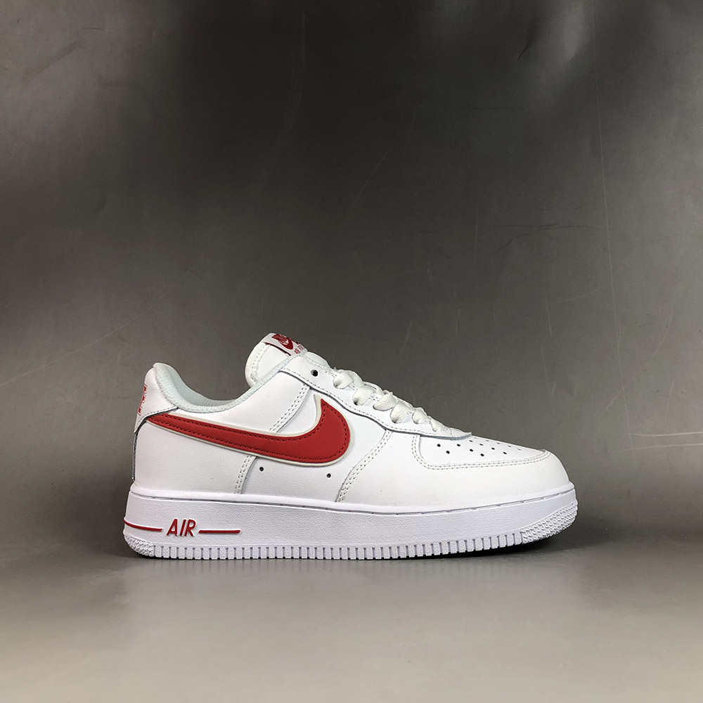 nike air force 1 white and red