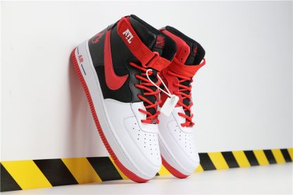 nike air force 1 high top red and black
