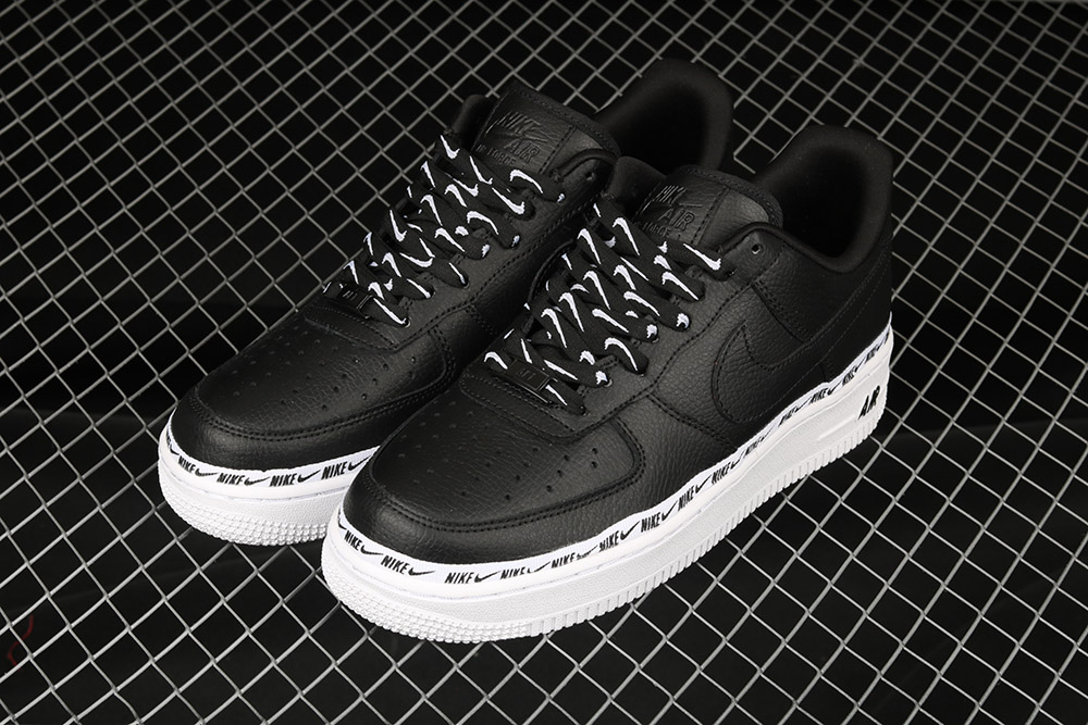 air force 1 low black leather pack