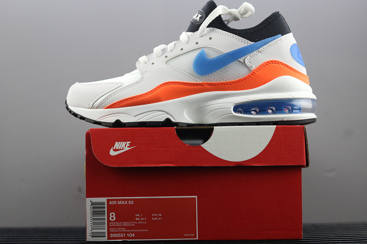 nike air max 93 blue nebula total orange