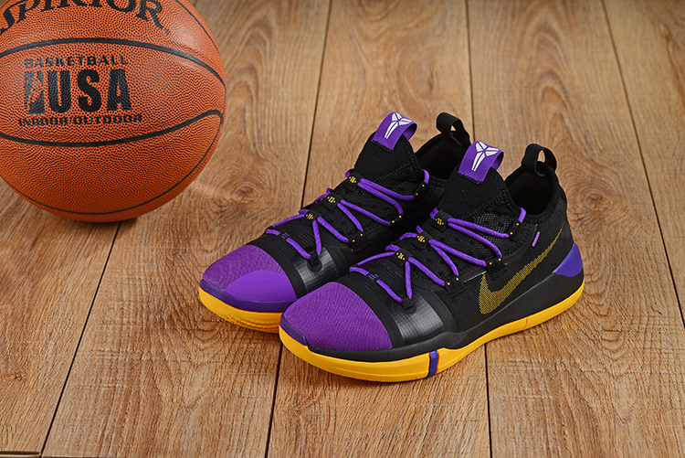 black purple and yellow kobes