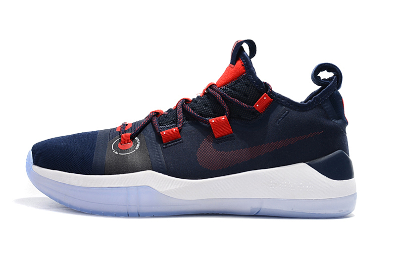 red and navy blue nikes